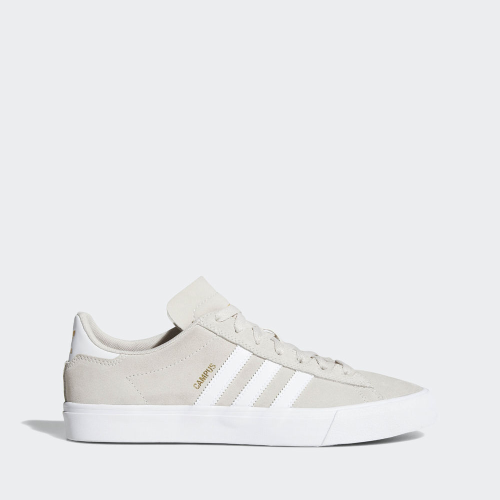 Adidas Campus Vulc Ii - αθλητικα παπουτσια ανδρικα - Ασπρα/Ασπρα/Χρυσο Χρωμα Μεταλλικός,Μέγεθος: EU